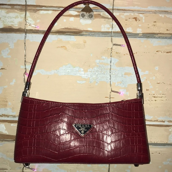 Red Snakeskin Look Prada Purse | Poshmark